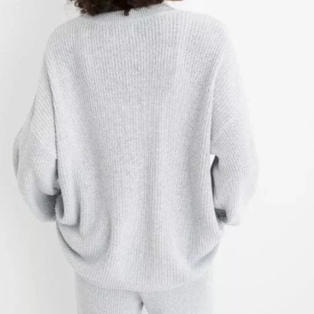 Aerie Women's Gray Heanley Oversized Knit Sweater Size S - Picture 3 of 13